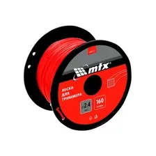 Леска для триммера MTX квадрат 2.4 мм 160 м, армированная