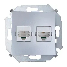Розетка Simon 1591589-033 (алюминий)