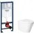Унитаз подвесной Saniteco KW-9005W + GROHE Rapid SL 38721001