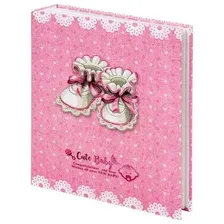 Фотоальбом BRAUBERG "Baby shoes" на 200 фото 10х15 см, твердая обложка, термосклейка, розовый