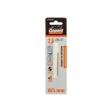 Сверло по металлу  2.5х30х57 мм HSS TIN GEPARD GP1325-057