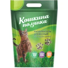 Наполнитель для туалета Кошкина Полянка Древесный / 0541 (10л)