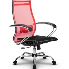 офисное компьютерное кресло Metta SK-2-BK Комплект 9 CH (черное сиденье), красный