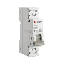 Автоматический выключатель EKF PROxima ВА 47-63N 1P 16А C 6кА (M636116C)