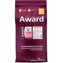 Сухой корм для кошек Award Adult Sterilized (для стерилизованных с индейкой и курицей с добавлением клюквы и цикория) 10 кг