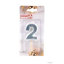 Свеча для торта "Цифра 2" (арт. DY0010-7/2)
