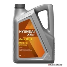 Трансмиссионная масло HYUNDAI XTeer Gear Oil-4 80W90, 4л / 1041421