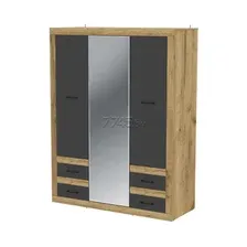 Шкаф распашной Интерлиния Loft LT-ШК1 (дуб золотой/антрацит)
