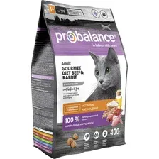 Сухой корм для кошек Probalance Gourmet diet Корм сухой для взрослых кошек с говядиной и кроликом 400 г