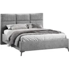 Кровать Трия каркас Делана Тип 1 160x200 (микровелюр Wellmart Silver)