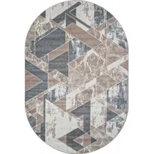 Ковер для жилой комнаты Merinos Sierra F354-OVAL-BEIGE-BLUE (2х4)