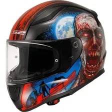 Мотошлем LS2 FF353 Rapid II Zombie (L, черный/красный)