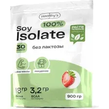 Протеин Healthys 100% Soy Isolate (900г, клубника)