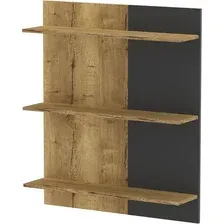 Полка Интерлиния Loft LT-П2 (дуб золотой/антрацит)