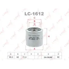Фильтр масляный LYNXAUTO LC-1612