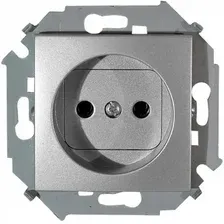 Розетка Simon 15 1591431-033 (алюминий)