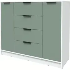 Тумба Интерлиния Концепт КТ-Т120 Глосс (белый платинум/мята)