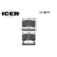 Тормозные колодки дисковые передняя ось ICER 180879