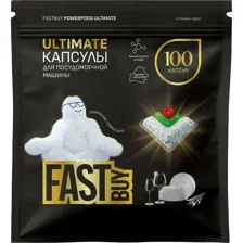 Капсулы для посудомоечной машины FASTBUY PowerPods Ultimate, 100 шт