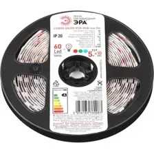 Светодиодная лента ЭРА LS5050-14,4-60-12-RGB-IP20-1year-5m