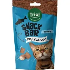 Лакомство для кошек Triol Snack Bar Мини-подушечки из тунца / 20171056 (30г)