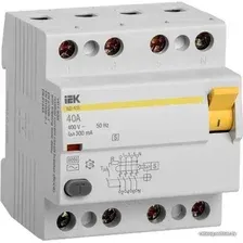 Устройство защитного отключения IEK ВД1-63S 4P 40А 300мА тип ACS MDV12-4-040-300