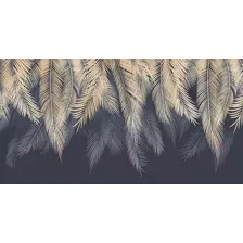 Фотообои листовые Citydecor Magic Пальмовые листья с оттенком (бежевый-синий, 500x260)