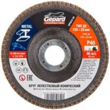 Круг лепестковый 125х22мм P100 конич. GEPARD (GP5015-100)