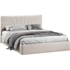 Кровать Трия Пандора Тип 1 с ПМ 160x200 (велюр мокко светлый)