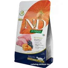Сухой корм для кошек Farmina N&D Grain Free Pumpkin Lamb & Blueberry Adult Neutered (Ягненок с тыквой и черникой) 300 г