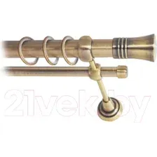 Карниз для штор Lm Decor Гиро 071 2р гладкий 25/16мм (антик, 4м)