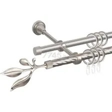 Карниз для штор настенный двухрядный АС ФОРОС Grace Баваро D16К/16Г 3,0 м составной сатин