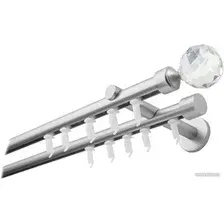 Карниз для штор Lm Decor Кристалл 19/19мм 2р (сатин, 2.0м)