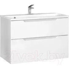 Тумба под умывальник Raval Wector 90 / Wct.01.90/P/W/MD (подвесная)