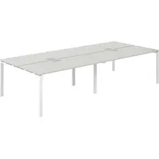 Офисный стол Norden 320х143.8х75 SG.256.SH.63.WH (белый/серый бархат)