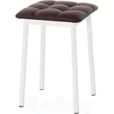 Табурет AMC Comfort 7К6.14 (кожзам бордо/белый)
