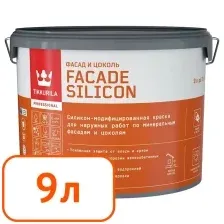 Краска фасадная Tikkurila Facade Silicon База VVA (глубокоматовая) 9 л