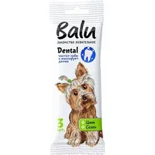 Лакомство для собак BaLu Dental для малых и средних пород с цинком, селеном (36г,3шт)