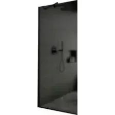 Душевая стенка MaybahGlass 119x195 / MGD-687-6у (графитовое матовое стекло/черный)