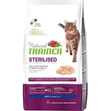 Сухой корм для кошек Trainer Natural Sterilised Adult со свежим белым мясом (10кг)