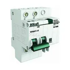 Дифавтомат DEKRAFT ДИФ-101 2Р С10 тип AC 30мА (15002DEK)