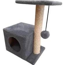 Комплекс Cat House с боковой полкой 0.58 (сизаль серый)
