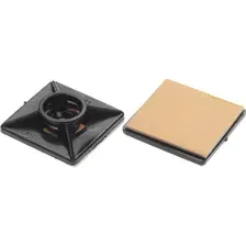 Площадка для хомута-стяжки Starfix SMP2-77220-100, черный, 19х19 мм, 100 шт