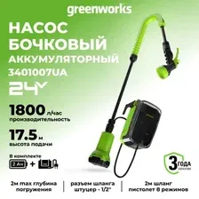Бочечный насос Greenworks 24V G24SWP 3401007UA (с 1-им АКБ)