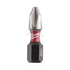 Бита для шуруповерта ударная PH2 25 мм MILWAUKEE Shockwave 25 штук (4932430853)
