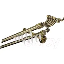 Карниз для штор Lm Decor Кения 2р 19/19мм (антик, 1.6м)