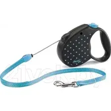 Поводок-рулетка Flexi Color Dots FLX439 (S, голубой)