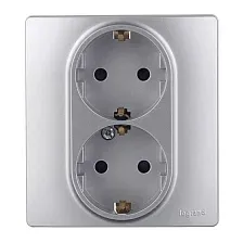Розетка Legrand Etika 672433 (алюминий)
