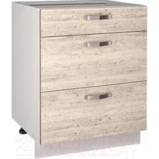 Шкаф напольный Anrex Alesia 3S/60-F1 (серый/сосна винтаж)