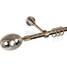 Карниз для штор АС ФОРОС Grace D16K составной + наконечники Игнацио (3м, антик)